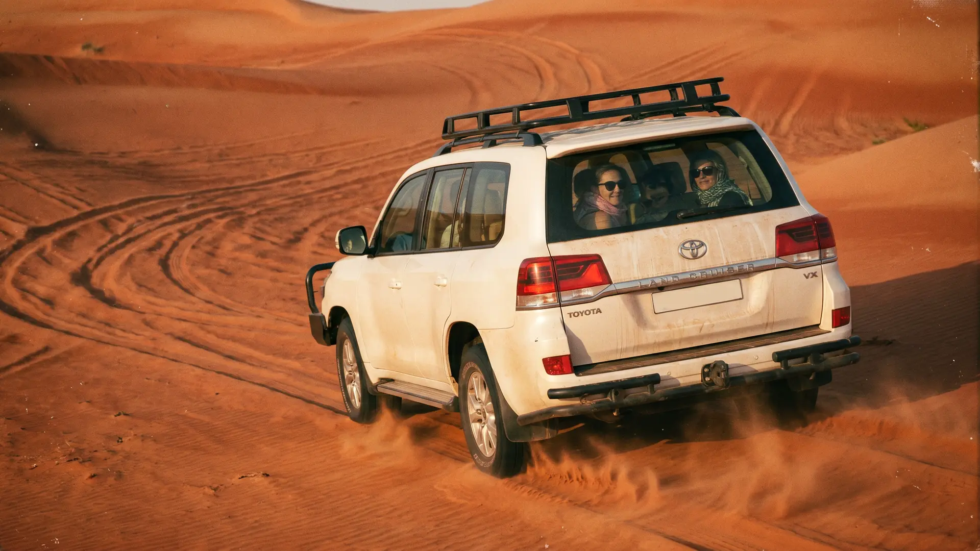 VIP luxury desert safari setup in the Dubai desert at dusk